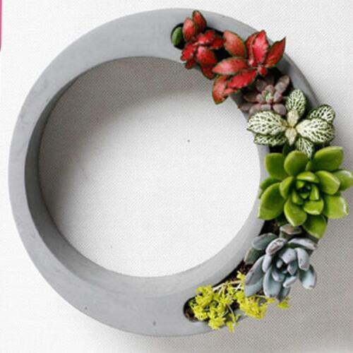 Big Round Concrete Cement Fleshy Flower Pot Silicone Mould Creative Home Decoration Gift Mold 3D Polymer Clay Planter Vase Molds