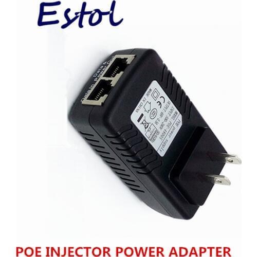 DC48V 0.5A 10/100Mbps PoE Injector Power Over Ethernet Adapter,pin 4/5(+),7/8(-),AC100-240V,IP Camera