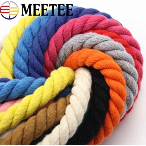 2M 20mm Eco-Friendly Cotton Cord High Tenacity Twisted Rope Bag Decorative Ropes DIY Home Textile Accessories Craft