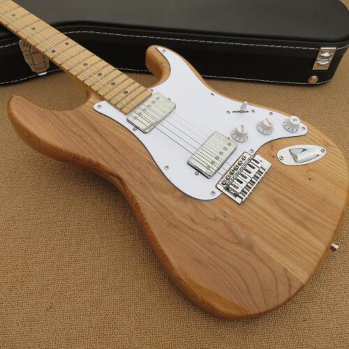 Electric guitar, maple neck, white guard, silver pickup, custom made, free delivery