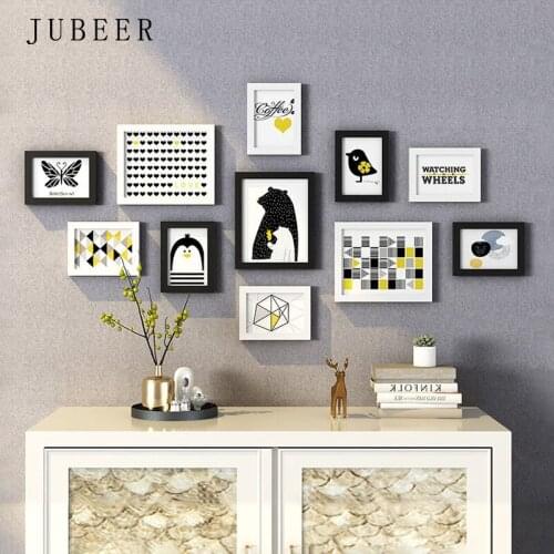 Cadre Photo Mural Framed Wall Art Marcos De Fotos De Pared Wall Frames Set Posters Picture Black White Frame Home Wall Decor