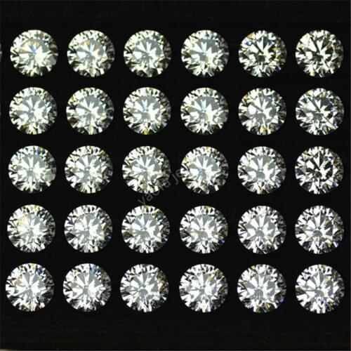 1Pcs 3~20mm Round Shape Brilliant Cut 8A Grade 8 Hearts And 8 Arrows Cut White Cubic Zirconia Stone Loose CZ Zircon Gems For DIY