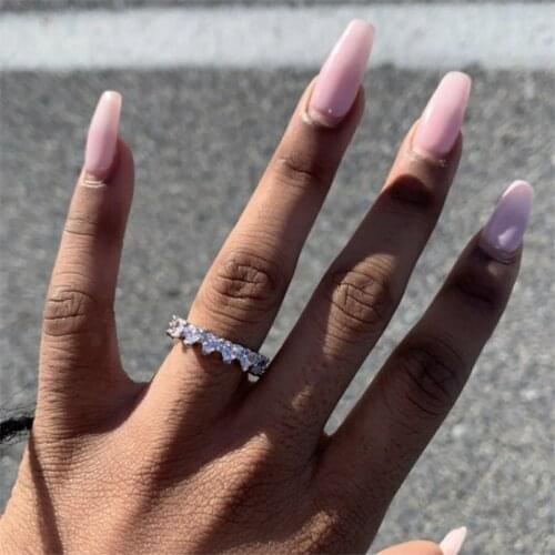 Fashion Lady ring 925 Sterling silver AAAAA Cubic Zirconia Engagement wedding band Rings for women Bridal Fashion Jewelry