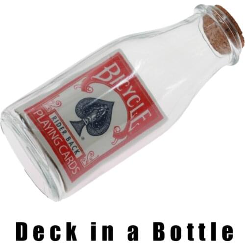 Deck In A Bottle,Card Magic tricks Props Illusions Close Up Gimmick Magician Easy To Do Unique Potential Gift Celebrate Toys