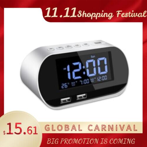 LEDAlarm Clock Radio Watch Table Digital Electronic Desktop USB Powered Clocks Table Decor Home Decoration Digital Display Clock