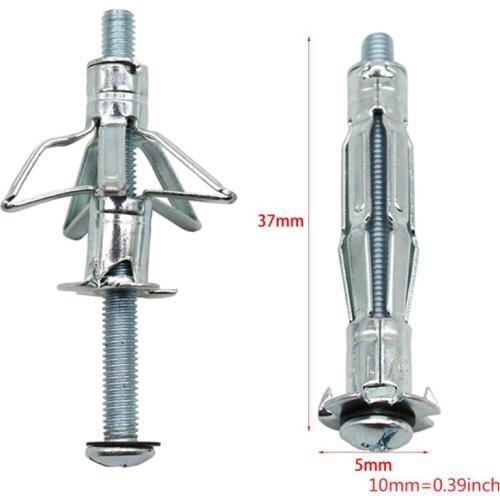 M5*37MM Heavy Duty Metal Plasterboard Cavity Wall Fixings Anchors Plugs Expansion Bolt Used to fix items where there is a cavity