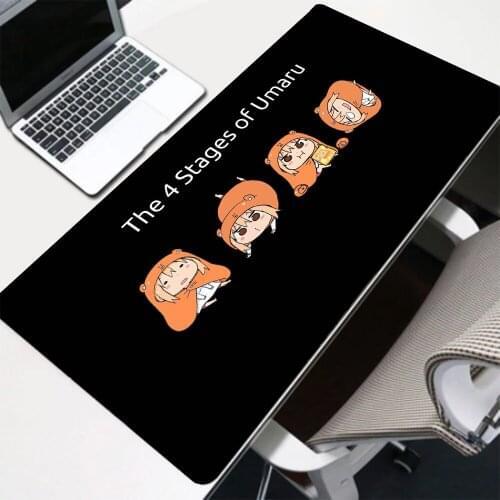 Cute Mouse Pad Rgb Anime Black Game Player Desk Pad Notebook Kawaii Game Accessories Mini Pc Computer Mousepad Gaming Carpet Xxl