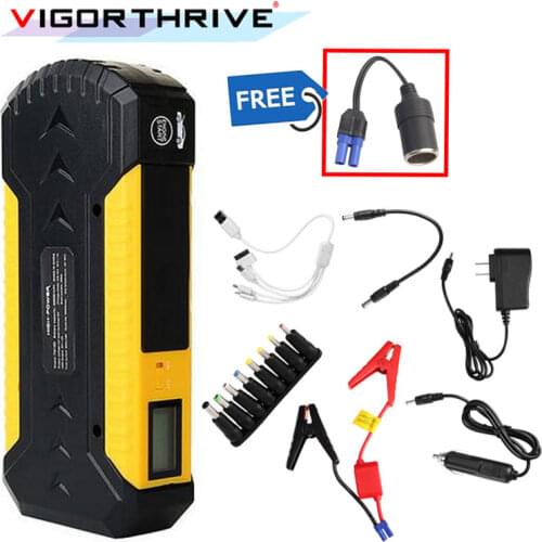 Multi-function Emergency Power Supply 4 USB 12V Car Jump starter 3 LED light With Power Adapter Portable For Petrol Cellphone