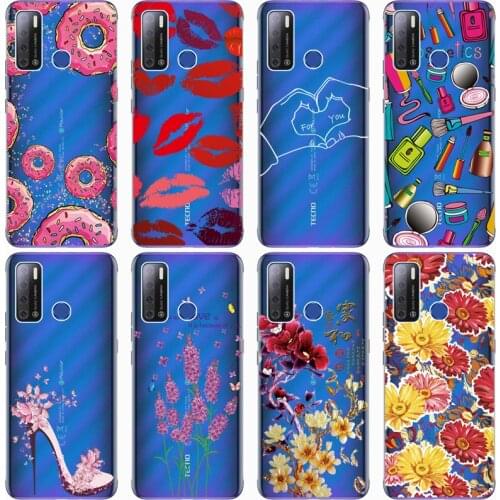 Fashion Soft silicone TPU Back Cover For Tecno Pouvoir 4 Phone Funda Case For Tecno Pouvoir 4 Pro Cute Cartoon Case