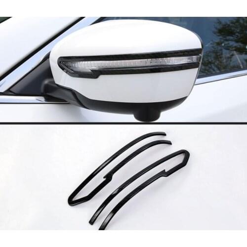 For Nissan X-Trail X Trail T32 2017 2018 2019 2020 Rearview Mirror Cover Trim Strip Rear View Molding Frame Garnish Decoration
