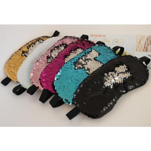 Sequins Sleep Eye Cover Night Mask Shine Sort Bandage Cute Blindfold Eyepatches For Women Dream Men Relax Sleeping Goggles Nap
