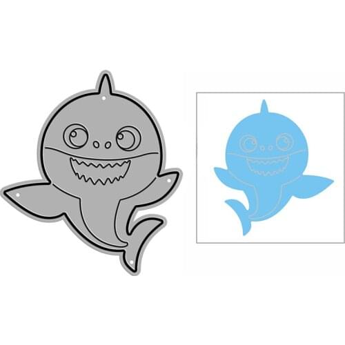 New Cute Sharks Fish Craft Embossing Mold 2021 Metal Cutting Dies for DIY Decorative Scrapbooking Album Card Making No Stamps
