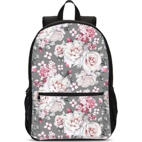 Casual Flowers School Bags For Girls 2019 Sweet Cute Children School Backpack Kids Large Bookbag Primary Student Laptop Backpack