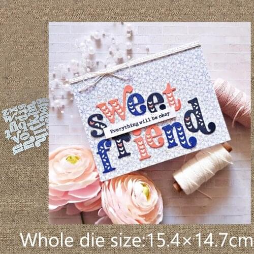 XLDesign Craft Metal Cutting Dies stencil mold 26pcs lower case letters scrapbook Album Paper Card Craft Embossing die cuts