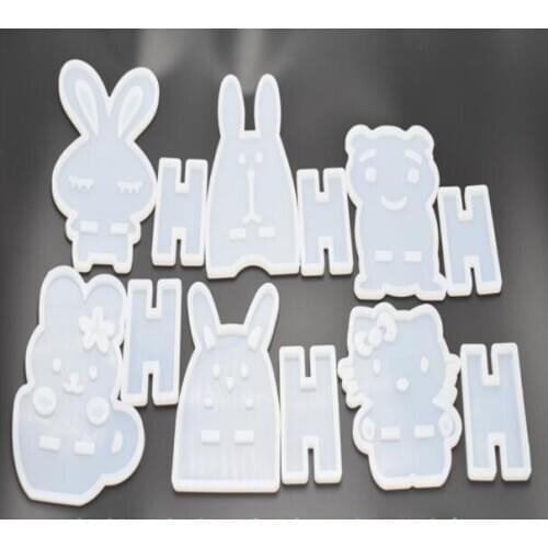 6 Design Cell Phone Bracket Silicone Mold Mobile Phone Holders Stands Molds Epoxy Resin Jewelry Crafts Cute Cartoon Mold Decor