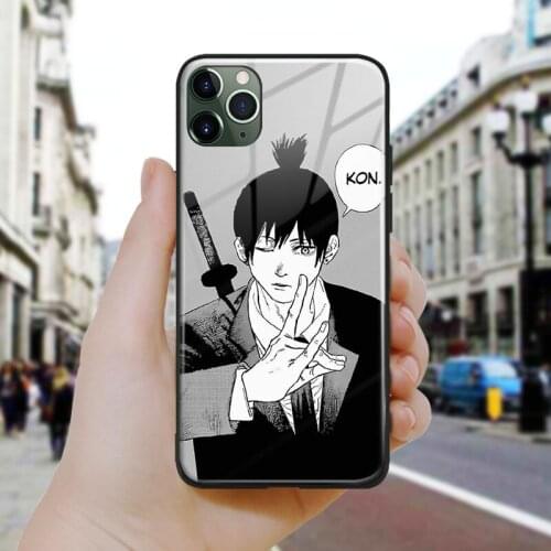Chainsaw Man aki hayakawa anime Silicone Glass Phone Case Cover Shell For iPhone SE 6 6s 7 8 Plus X XR XS 11 12 Mini Pro Max
