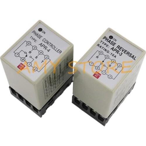 LED Indicator AC 380V 5A Reverse Phase Controller Relay APR-4