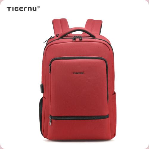 Tigernu Anti theft 15.6"Laptop USB Charging Women Backpack Waterproof Travel Solid Mochila Women Large Capacity Schoolbag Female