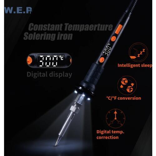 WEP 928D-II Soldering iron 3 LED lamp Digital Temperature Correction LED Digital Display Sleep Protection Adjustable Temperature