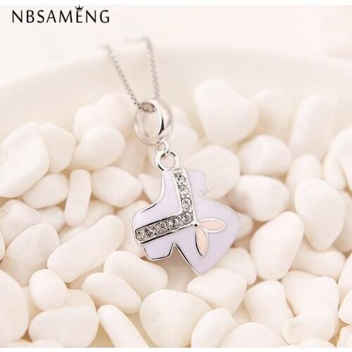 New 100% 925 Sterling Silver Bead Charm Purple Sailor Suit Pave CZ Pendant Enamel Charms Fit Bracelets DIY Women Jewelry