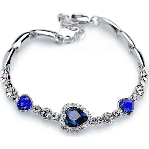Fashion delicate female cubic zirconia inlaid sea heart bracelet bracelet jewelry gift Womans accesories friendship bracelets
