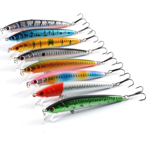 Elenxs Fishing Lure Baits 10cm 8.5g Diving Baits Tackle Crankbaits Hooks 1pc or 8pcs