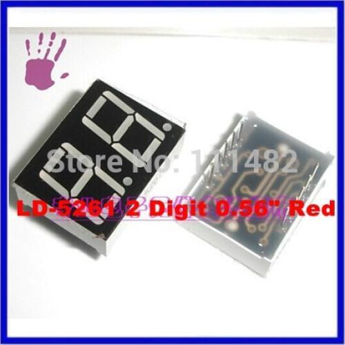 10 PCS LD-5261 2 Digit 0.56" Red, 7 SEGMENT LED DISPLAY COMMON CATHODE