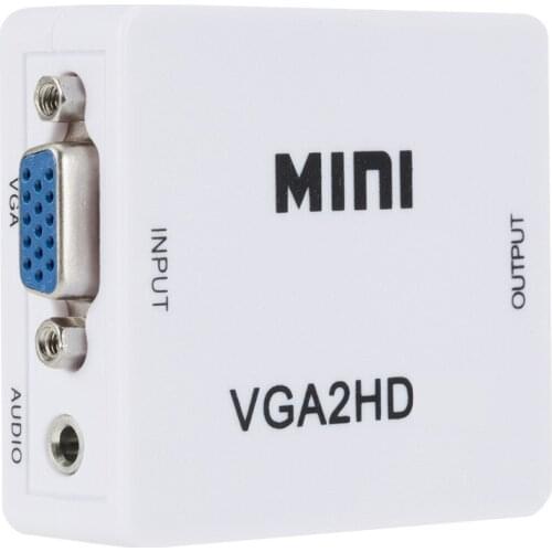 1080P VGA To HDMI-compatible Converter with Audio VGA2HDMI-compatible Video Box Adapter for Laptop for HDTV Projector MINI