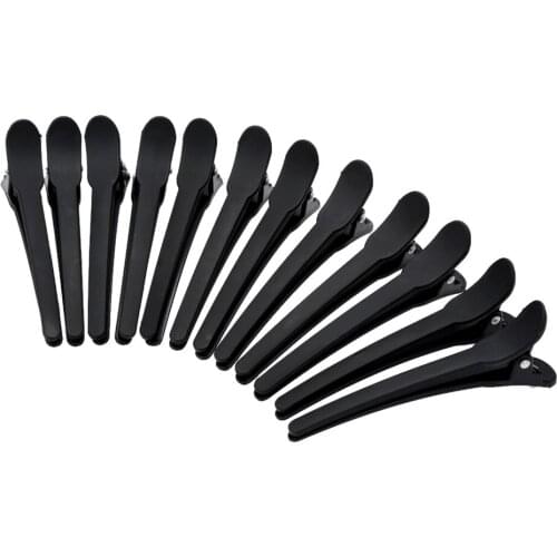 12Pcs/Lot Salon Hair Clip Sectioning Clips Hair Clamp Grips Professional Plastic Hairdressing Styling Tools Black/Red