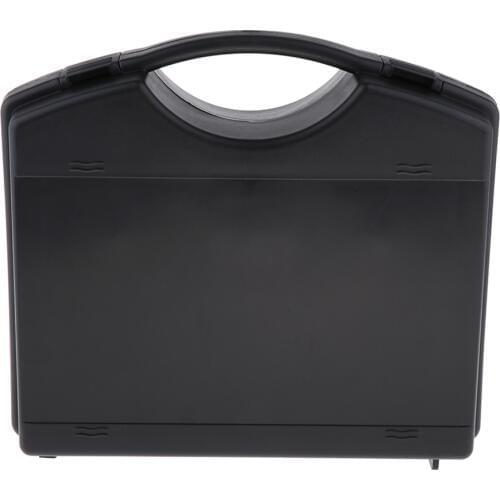 1x Durable Plastic Microphone Storage Case Box Fit 2 Mic Microphone Black