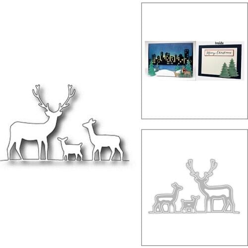 2020 New Christmas Elk Animal Metal Cutting Dies For Cut Paper Craft Making Decoration Greeting Card Album Scrapbooking No Stamp