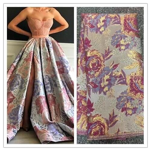 2021 New Dress fabric Brocade Jacquard Lace Fabric French Lace Fabric High Quality African Nigeria Lace Fabric For Party Dress