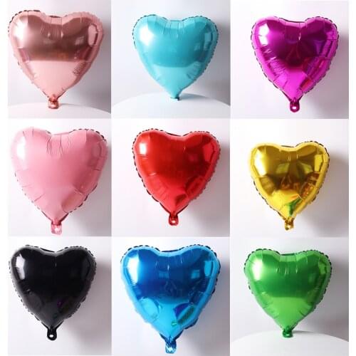 50pcs 18 Inch Helium Heart Balloon Wedding Decoration Aluminum Foil Balloons Inflatable Baby Shower Birthday Party Decor