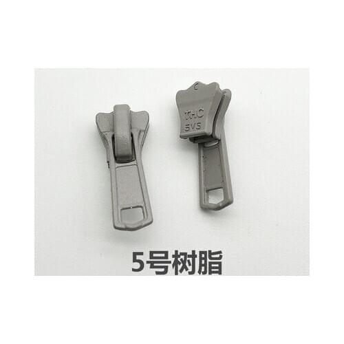 Free shipping 10pcs/lot 5# resin zipper head grey zipper head dress jacket zipper head accessories