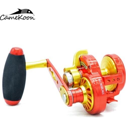 CAMEKOON DC200-GS jigging reel overhead reel left or right handed 32kg drag power CNC saltwater boat trolling fishing reel