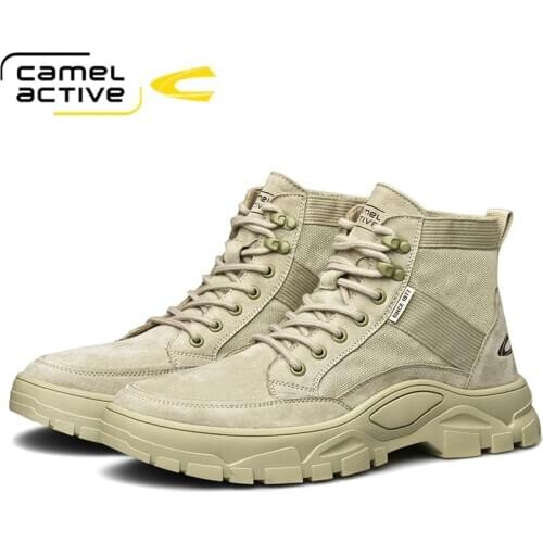 Camel Active New High-fashion Retro Men Boots Genuine Leather Shoes Men England Matte ANKLE Boots Men Tooling Boot