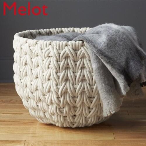 Ju Mei Style Storage Living Room Bedroom Storage Nordic Laundry Basket Light Luxury Storage Designer B & B Laundry Baskets