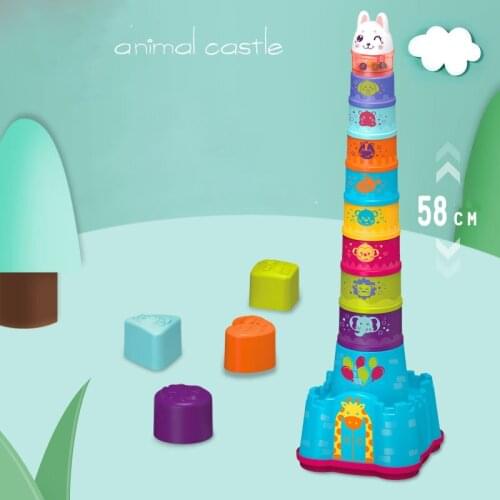 Baby Toys Children Jenga Wooden Castle Toddlers Building Blocks Learning Educational Preschool Training Gifts
