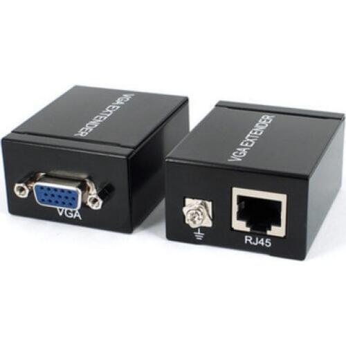 E-link 60M VGA Extender Female To Lan Cat5 Cat5e RJ45 Ethernet Female Adapter Amplifier VGA Extender