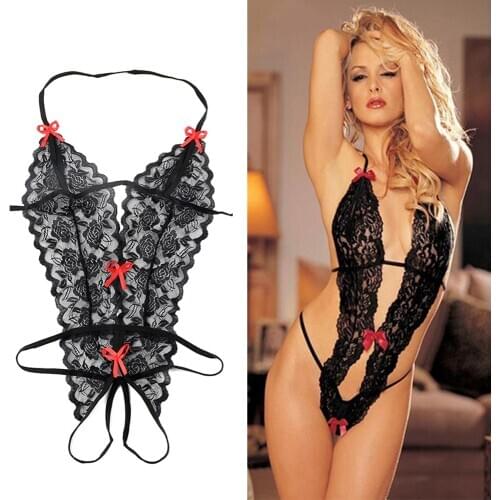 Erotic Lingerie Sexy Costumes Lace Siamese Perspective Three-Point Underwear G-string Sexy Lingerie Adult Products