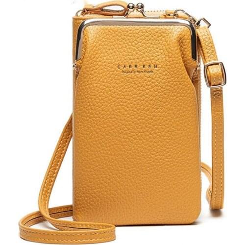 Fashion Small Crossbody Bags Women Mini PU Leather Shoulder Messenger Bag For Girls Yellow Bolsas Ladies Phone Purse Zipper Flap