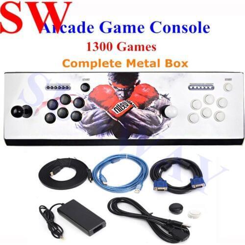 Newest Pandoras Box 6 Arcade Game Console 1300 in 1 PCB Board 2 Player Controller Retro 10PCS 3D Games For Home Fighting Games