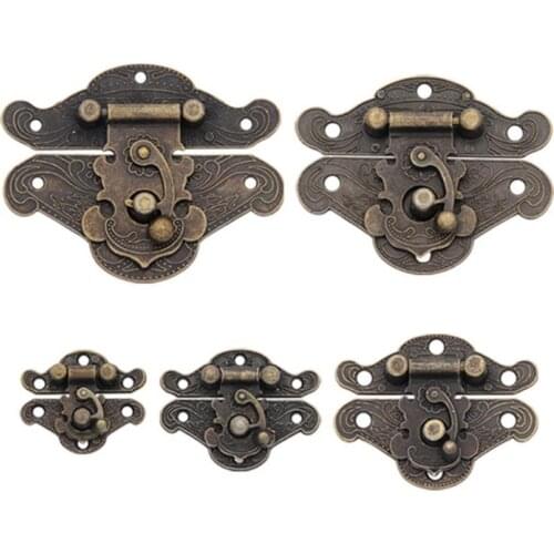 Durable Latch Hasp Antique Vintage Retro Notebook Suitcase Wooden Jewelry Box Latch Hasp Lock Catch for vintage wooden box