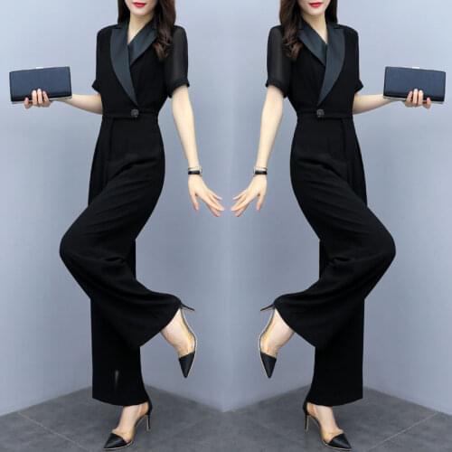 Sexy clubwear white and black women Summer club wide-leg jumpsuit elegance Solid color plus size jumpsuits for women 2020 New