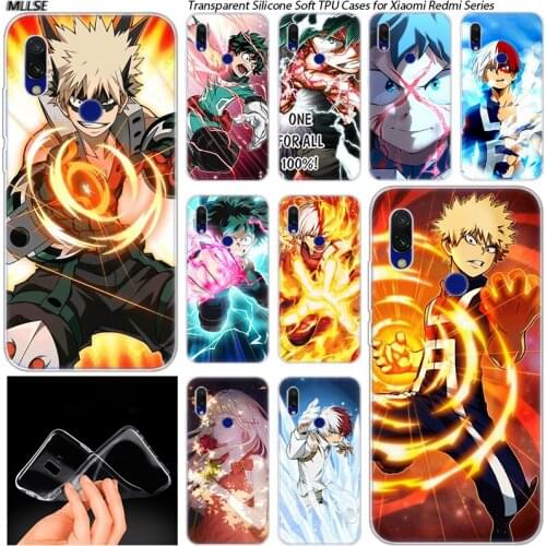 Anime My Hero Academia Hot Silicone Case for Xiaomi Redmi K20 7 7A 5 5Plus 6 6A S2 Note 8 7 6 5 Pro Fashion Cover