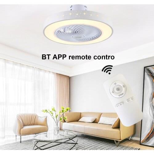 Smart Ceiling Fan with Lighting Fan Lamp with Remote Control APP Control Temperature Stepless Dimming LED Lighting 3-Speed Wind