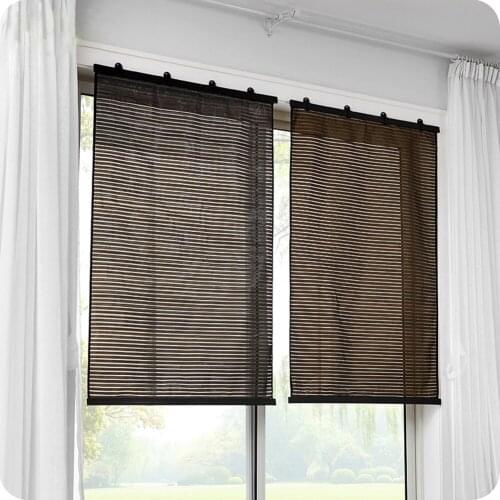 135x60cm Window Roller Shade Sunscreen Blackout Curtain Sunlight Blocking Blinds Removable Drill-free Blackout Shade Curtain