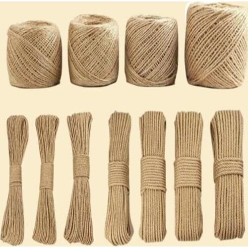 10m Natural hemp rope handicraft home decoration Festival party supplies Bar decoration Festival decoration