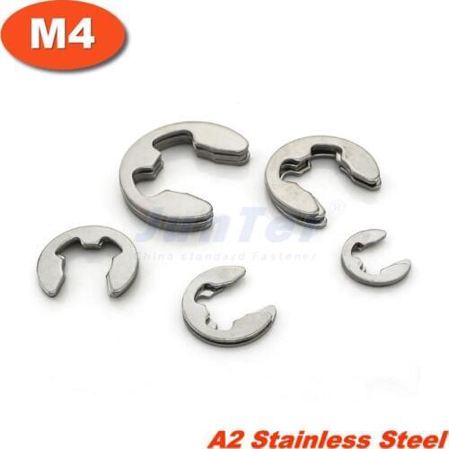 1000pcs/lot DIN6799 M4 Stainless Steel A2 E Circlips Retaining Ring For Shafts