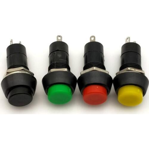 1PSC PBS -11A Self-locking resetting point, 3A 250V 2 pin moving button switch, power button switch, opening,12mm